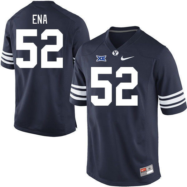 Men #52 Justice Ena BYU Cougars College Football Jerseys Stitched Sale-Navy